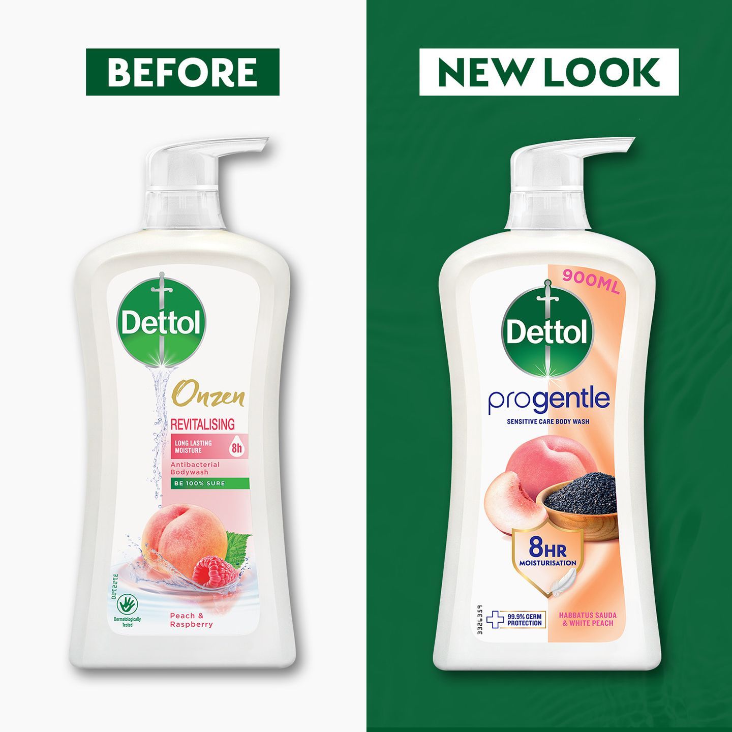 Dettol Body Wash / Shower Gel Bottle 900g - Revitalizing